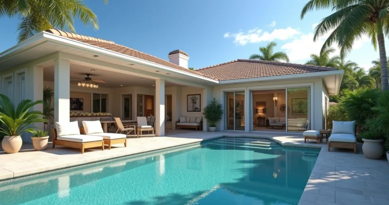 Casa tipo casa para aluguel de temporada em Orlando com piscina e espaço externo